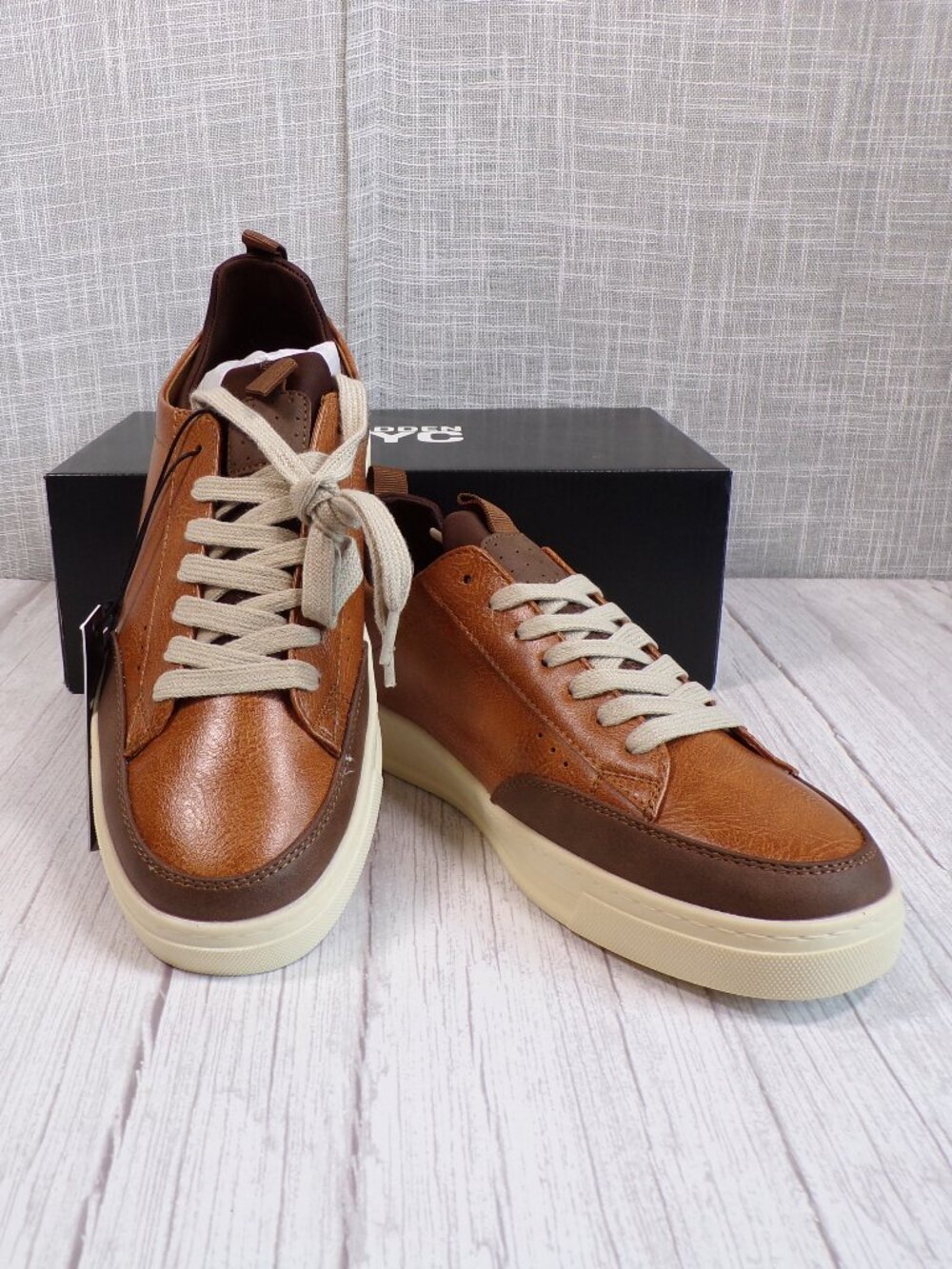 NWT Madden NYC Men's Markk Court Casual Sneakers in Brown